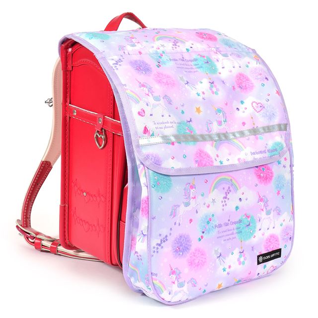 ユニコーン ランドセル肩カバー 防犯ブザー固定あり 女子 防犯ブザーの