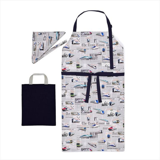 カラフルキャンディスタイルのエプロン（150cm-フリーサイズ）。結びやすいひも付きの三角巾がセット