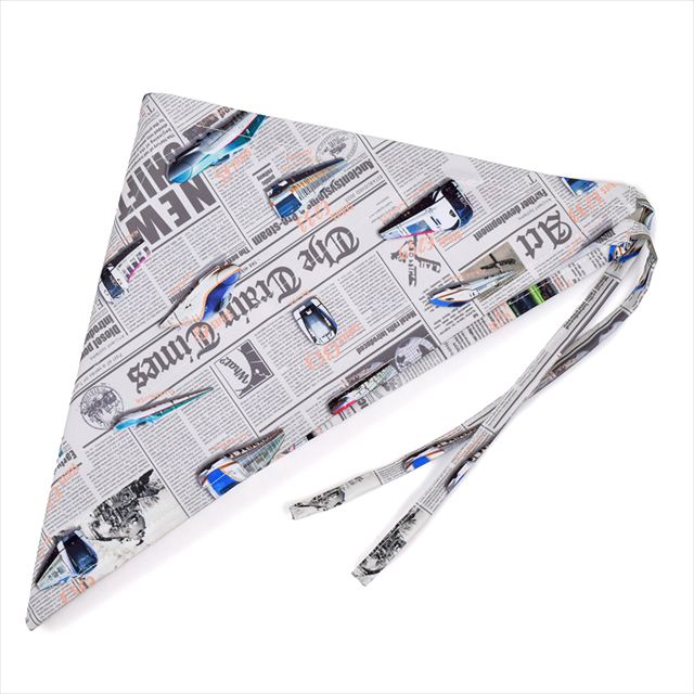 カラフルキャンディスタイルのエプロン（150cm-フリーサイズ）。結びやすいひも付きの三角巾がセット