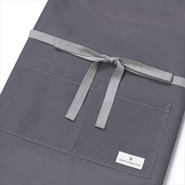 カラフルキャンディスタイルのエプロン（150cm-フリーサイズ）。結びやすいひも付きの三角巾がセット