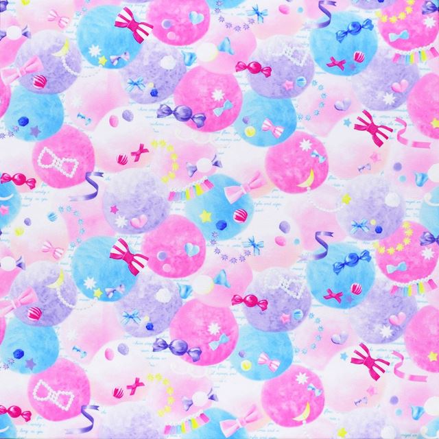 カラフルキャンディスタイルの持って可愛い丸型ポシェット。リボンのチャームがアクセント