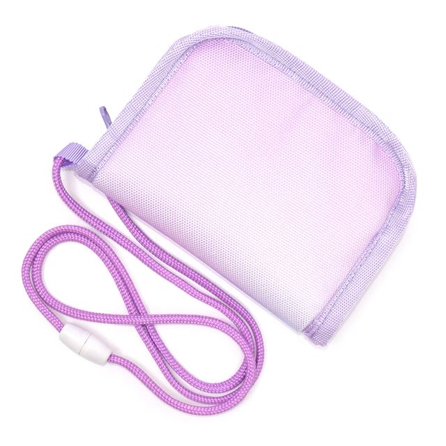 カラフルキャンディスタイルのコインケース。首掛け可能で、ファスナータイプの子供用の小銭入れ。男の子と女の子兼用でお出掛けでも大活躍。