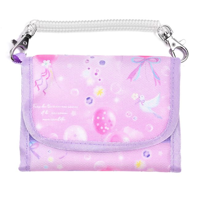 カラフルキャンディスタイルの財布。子供用で、三つ折りで子供用。小学生に人気のキッズウォレット。男の子と女の子兼用で大活躍。