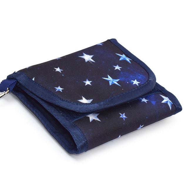 カラフルキャンディスタイルの財布。子供用で、三つ折りで子供用。小学生に人気のキッズウォレット。男の子と女の子兼用で大活躍。