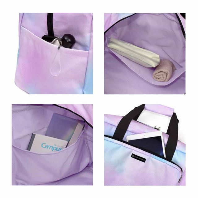 カラフルキャンディスタイルのボストンバッグ。スポーツ合宿や部活動、林間学校、修学旅行はもちろん、アウトドアや防災用としても大活躍。