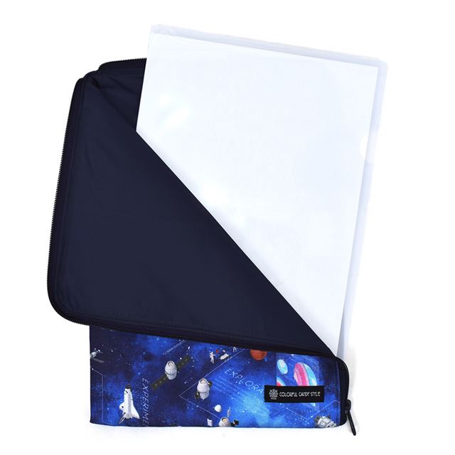 カラフルキャンディスタイルの連絡袋(A4サイズ)。A4クリアファイル、プリント類をすっきり収納。内側に中身が見えるメッシュポケット付き