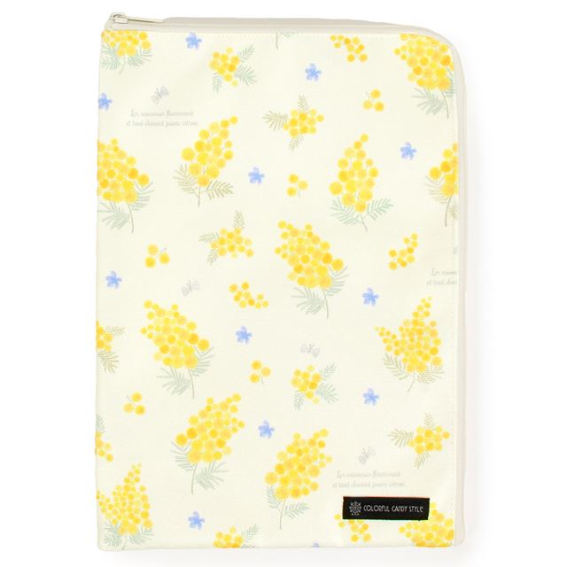 連絡袋(A4サイズ) 撥水・軽量タイプ ミモザフルール — COLORFUL CANDY