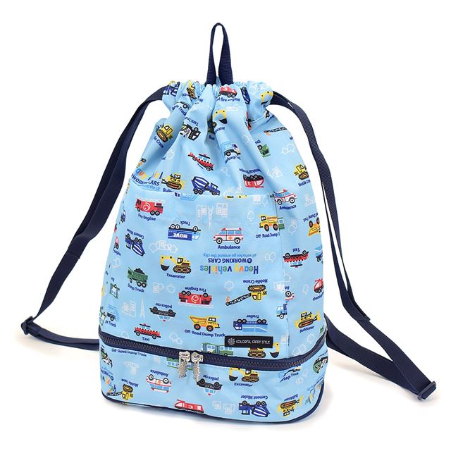 【男の子人気ランキングTOP13】ランドセルの上から背負えるナップサック(ポケット付き)  撥水ノーアイロン