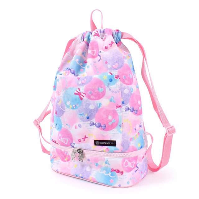 【女の子人気ランキングTOP10】ランドセルの上から背負えるナップサック(ポケット付き)  撥水ノーアイロン