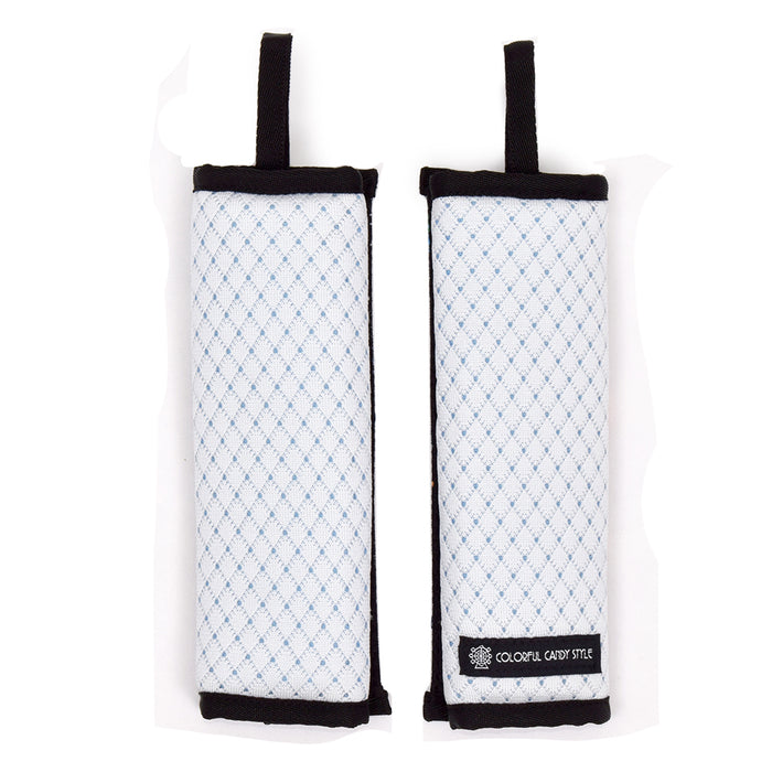 カラフルキャンディスタイルのランドセルショルダーパッド。肩への負担を軽減！さらさら＆ドライ！安全をサポートするリフレクター付き。