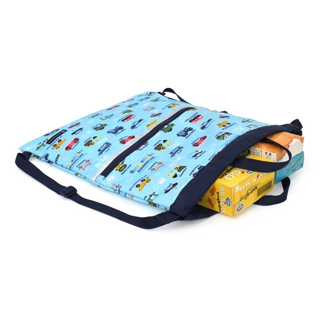 カラフルキャンディスタイルのナップサック。リュックにも手提げにも使える2WAY仕様。前面には便利なファスナー付きポケットを搭載。