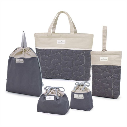 カラフルキャンディスタイルの入園入学5点セット。男の子・女の子兼用で、レッスンバッグ・シューズケース・巾着袋など、通園・通学に大活躍アイテム満載。