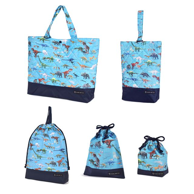 送料無料 入園入学シリーズ 安心マチ付き5点セット 撥水・軽量タイプ 恐竜ワールド