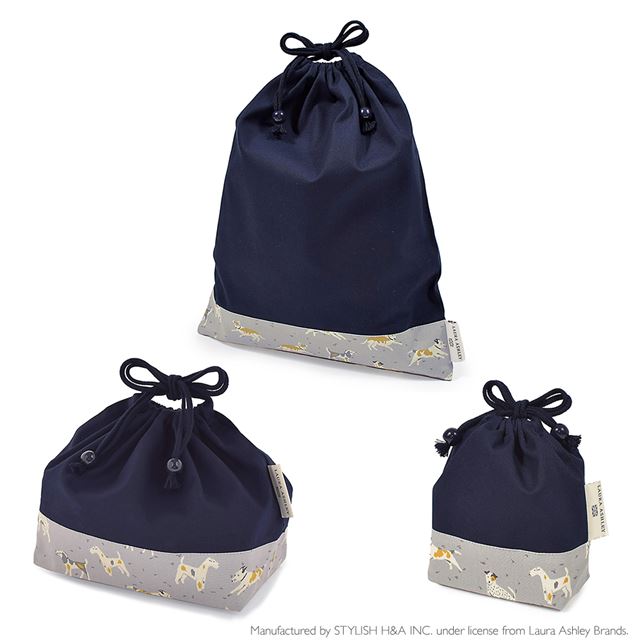 送料無料 【LAURA ASHLEY人気ランキングTOP7】入園入学シリーズ 巾着3点セット