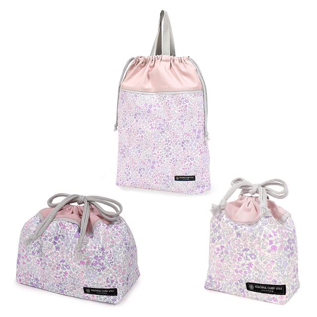 送料無料 【女の子人気ランキングTOP13】入園入学シリーズ 巾着3点セット（体操服袋・お弁当袋・コップ袋）