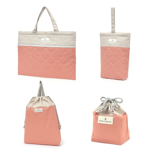 送料無料 入園入学4点セット キルティング（レッスンバッグ・シューズケース・体操服袋・コップ袋） 【女の子人気ランキングTOP15】