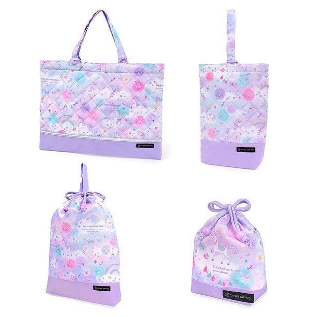 送料無料 入園入学4点セット キルティング（レッスンバッグ・シューズケース・体操服袋・コップ袋） 【女の子人気ランキングTOP15】