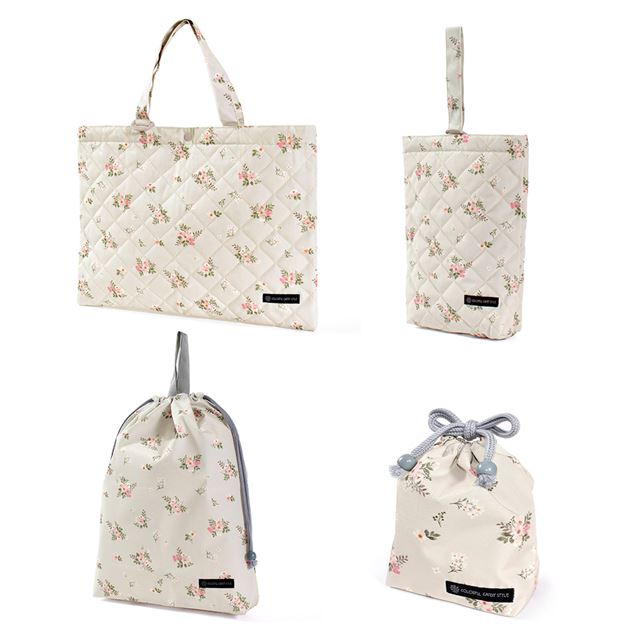 送料無料 入園入学4点セット キルティング（レッスンバッグ・シューズケース・体操服袋・コップ袋） 【女の子人気ランキングTOP15】