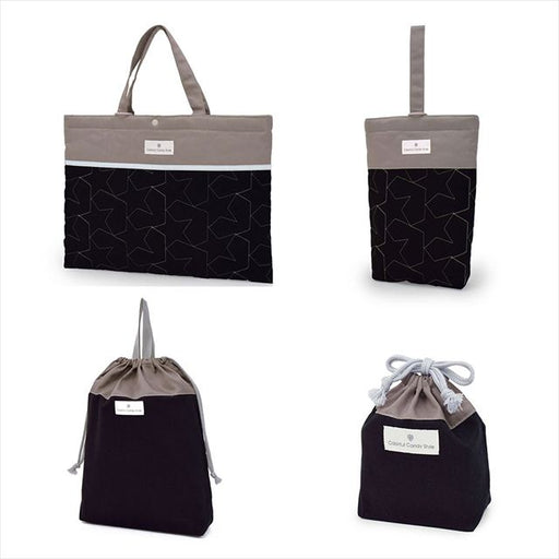 カラフルキャンディスタイルの入園入学4点セット。男の子・女の子兼用で、レッスンバッグ・シューズケース・巾着袋など、通園・通学に大活躍アイテム満載。