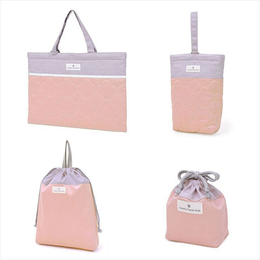 カラフルキャンディスタイルの入園入学4点セット。男の子・女の子兼用で、レッスンバッグ・シューズケース・巾着袋など、通園・通学に大活躍アイテム満載。