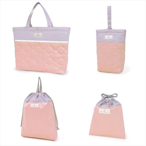 カラフルキャンディスタイルの入園入学4点セット。男の子・女の子兼用で、レッスンバッグ・シューズケース・巾着袋など、通園・通学に大活躍アイテム満載。