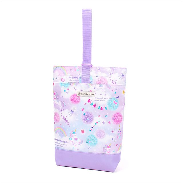 カラフルキャンディスタイルの入園入学4点セット。男の子・女の子兼用で、レッスンバッグ・シューズケース・巾着袋など、通園・通学に大活躍アイテム満載。