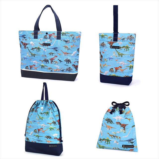 カラフルキャンディスタイルの入園入学4点セット。男の子・女の子兼用で、レッスンバッグ・シューズケース・巾着袋など、通園・通学に大活躍アイテム満載。