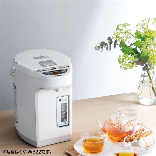 電気で沸かして 「まほうびん保温」 置き場所を選ばない「蒸気レス構造」たっぷり、早く沸く 1300W「ハイスピード沸とう」