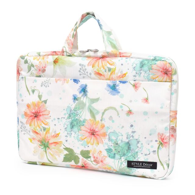 パソコンケース 13.3インチ 持ち手付き パステルフローラル