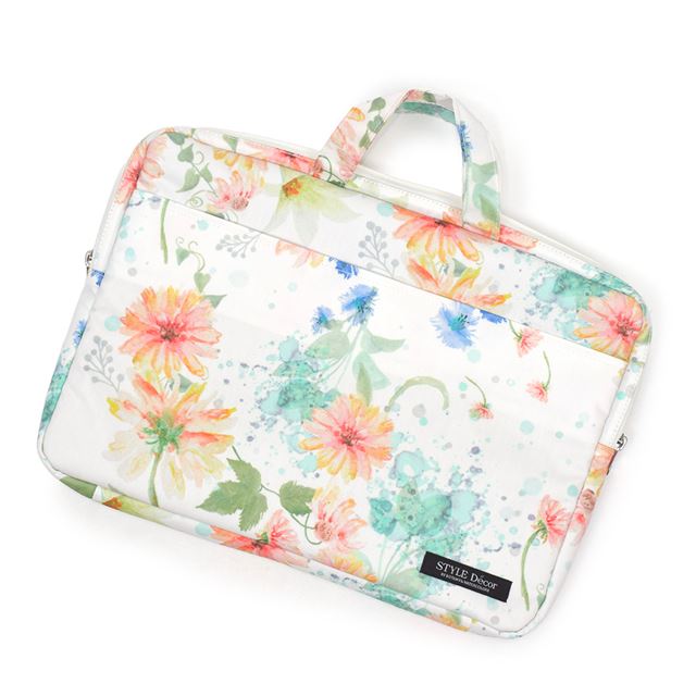 パソコンケース 13.3インチ 持ち手付き パステルフローラル
