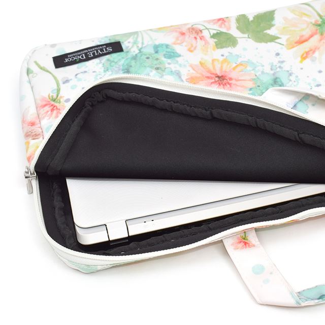 パソコンケース 13.3インチ 持ち手付き パステルフローラル