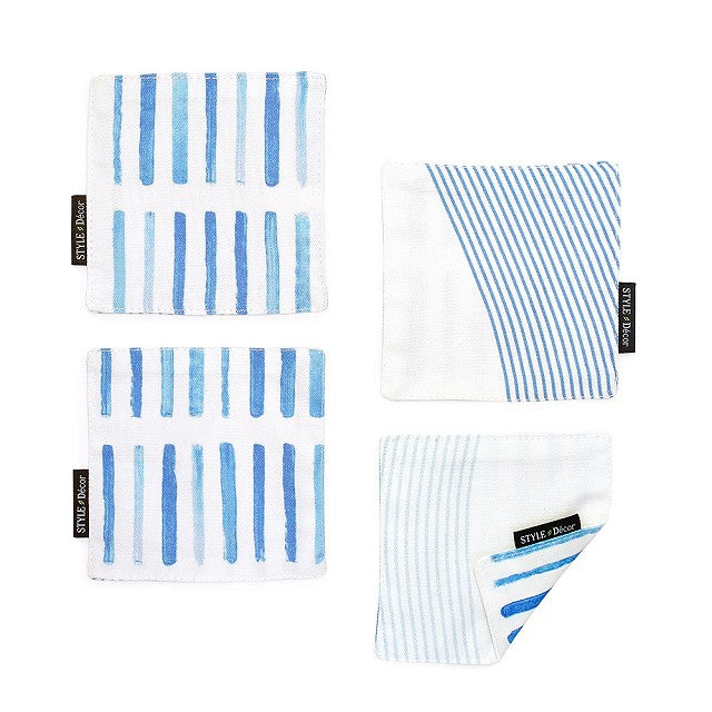 ゆうパケット対応 コースター 4枚セット リバーシブルタイプ 綿100% | 12Color 人気ラインナップ