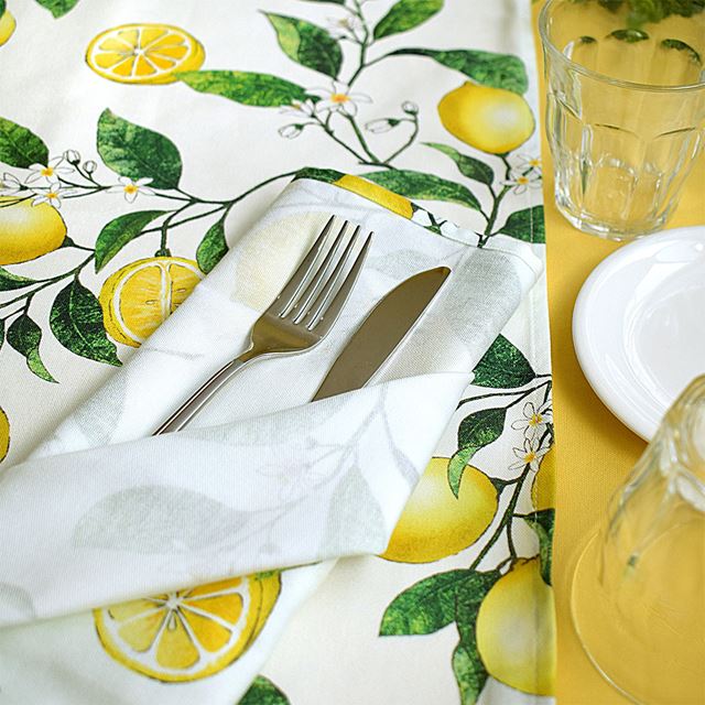 テーブルナプキン／トーション 2枚セット レモンツリー