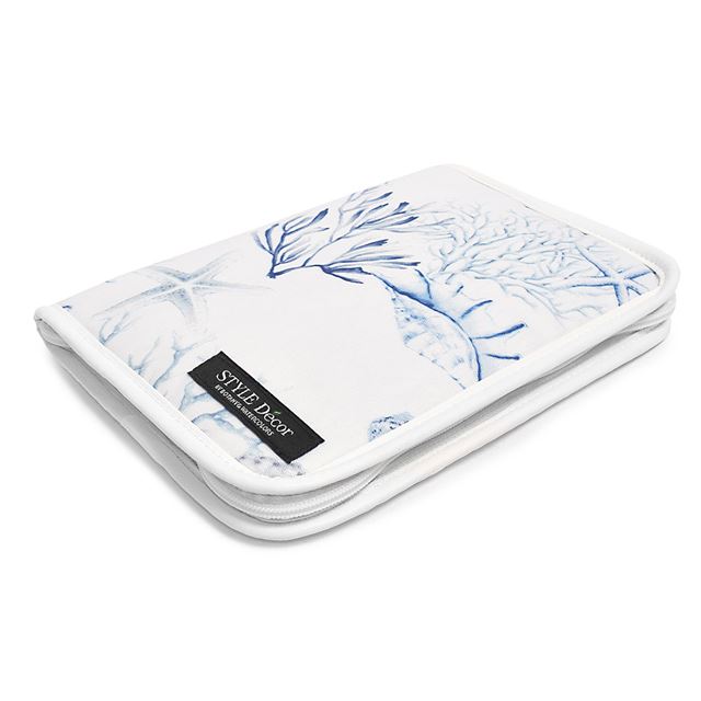 ゆうパケット対応 アウトレット マルチケース 母子手帳ケース ファスナータイプ コーラル＆シェル