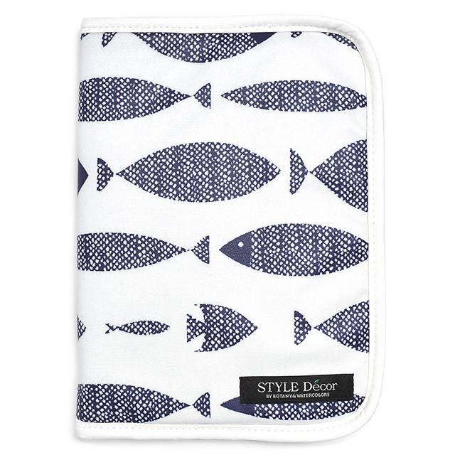 ゆうパケット対応 アウトレット マルチケース 母子手帳ケース ファスナータイプ ブルーフィッシュ