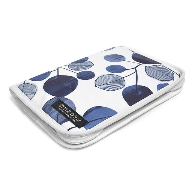 ゆうパケット対応 アウトレット マルチケース 母子手帳ケース ファスナータイプ ネイビーリーフ