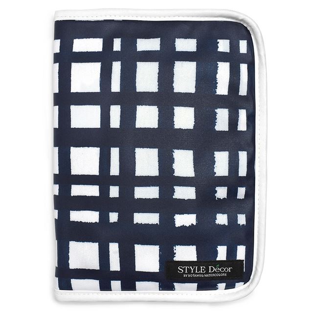 ゆうパケット対応 アウトレット マルチケース 母子手帳ケース ファスナータイプ インディゴチェック