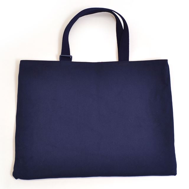 アウトレット レッスンバッグ リバーシブル(ループ付き) マリンドロップス×帆布・紺