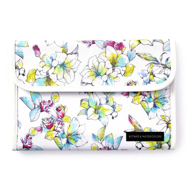 ゆうパケット対応 アウトレット マルチケース 母子手帳ケース ジャバラタイプ ホワイトリリー