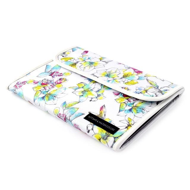 ゆうパケット対応 アウトレット マルチケース 母子手帳ケース ジャバラタイプ ホワイトリリー