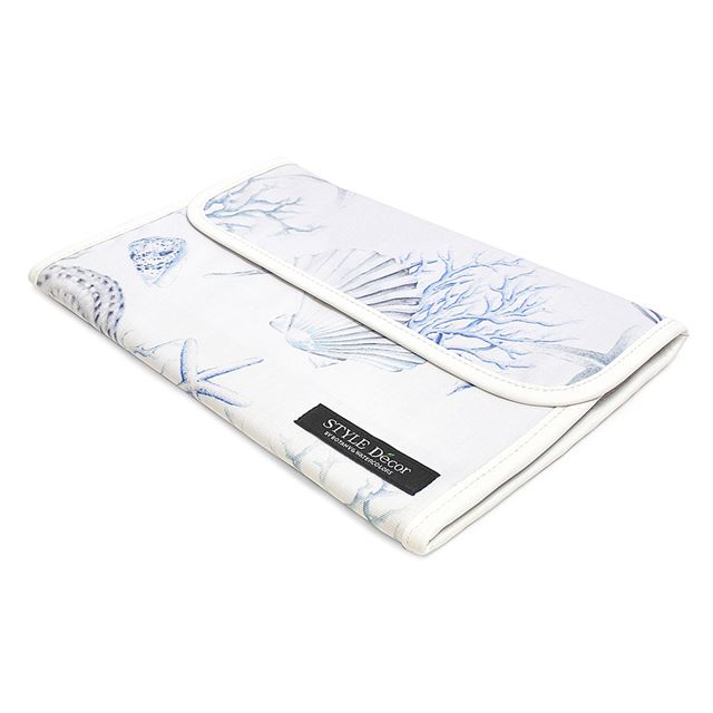 ゆうパケット対応 アウトレット マルチケース 母子手帳ケース ジャバラタイプ コーラル＆シェル