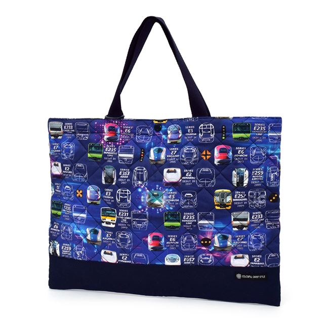 アウトレット レッスンバッグ キルティング(ループ付き) 電車の顔コレクション※JR東日本商品化許諾済