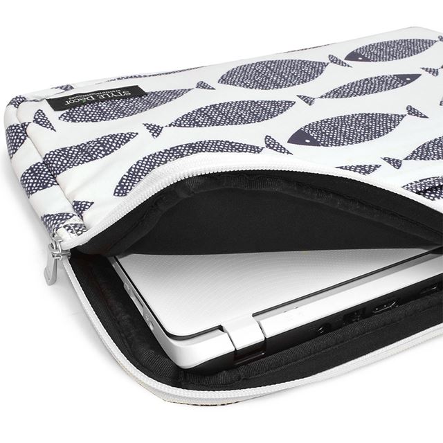 アウトレット パソコンケース Mサイズ (13.3インチ) ブルーフィッシュ