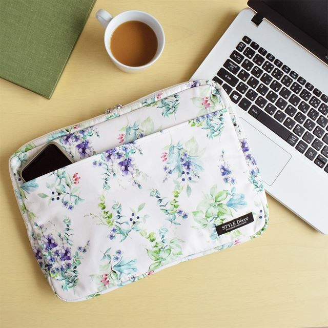 アウトレット パソコンケース Mサイズ (13.3インチ) ボタニカルリーフ