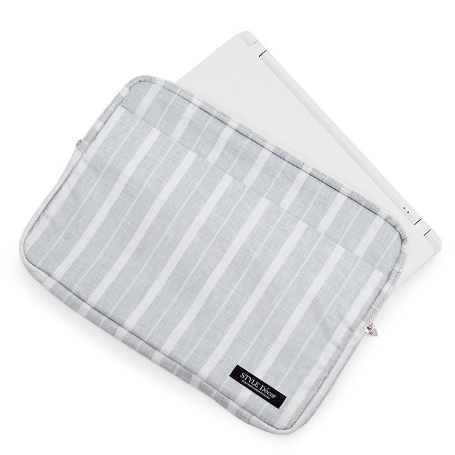 アウトレット パソコンケース Mサイズ (13.3インチ) ミストグレーストライプ