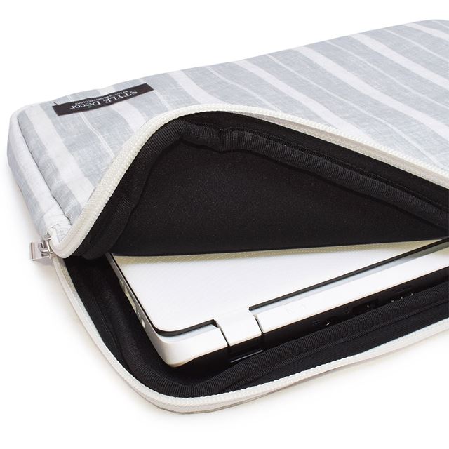 アウトレット パソコンケース Mサイズ (13.3インチ) ミストグレーストライプ