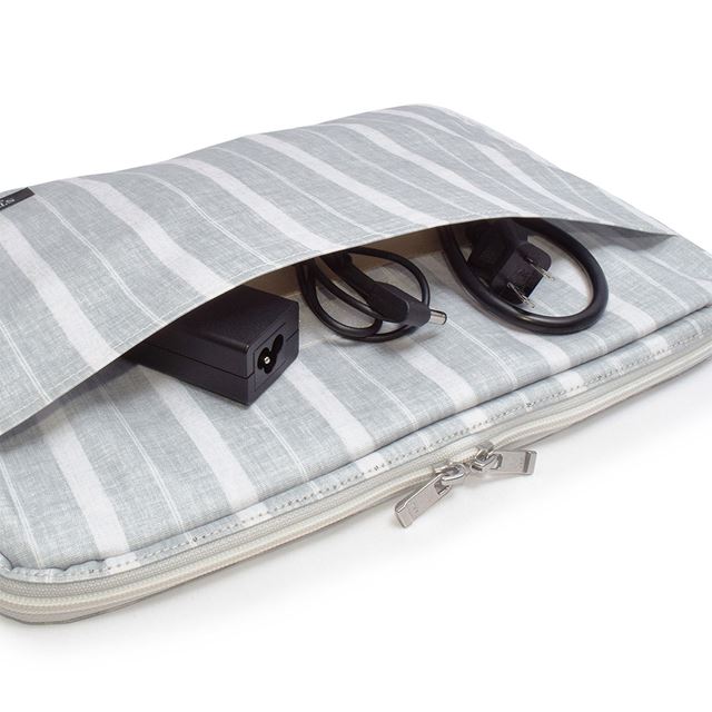 アウトレット パソコンケース Mサイズ (13.3インチ) ミストグレーストライプ