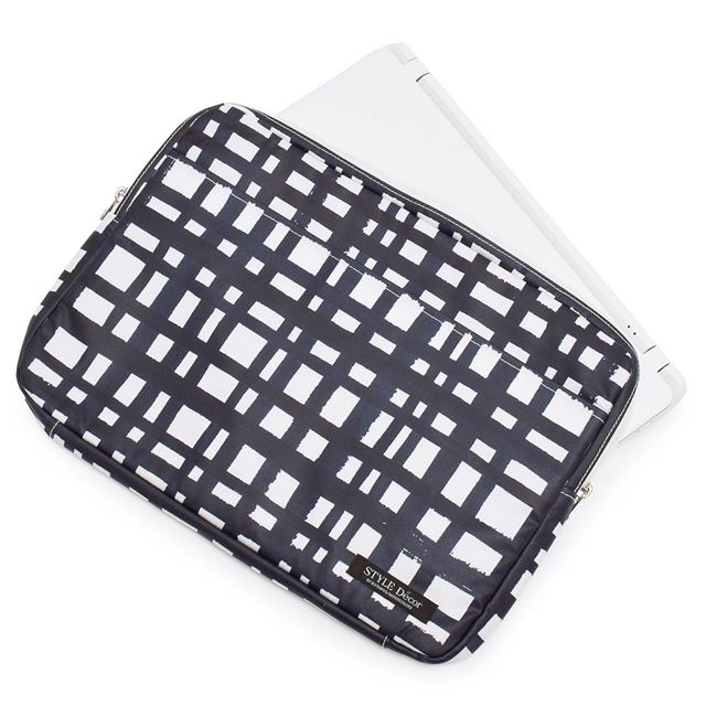 アウトレット パソコンケース Mサイズ (13.3インチ) インディゴチェック