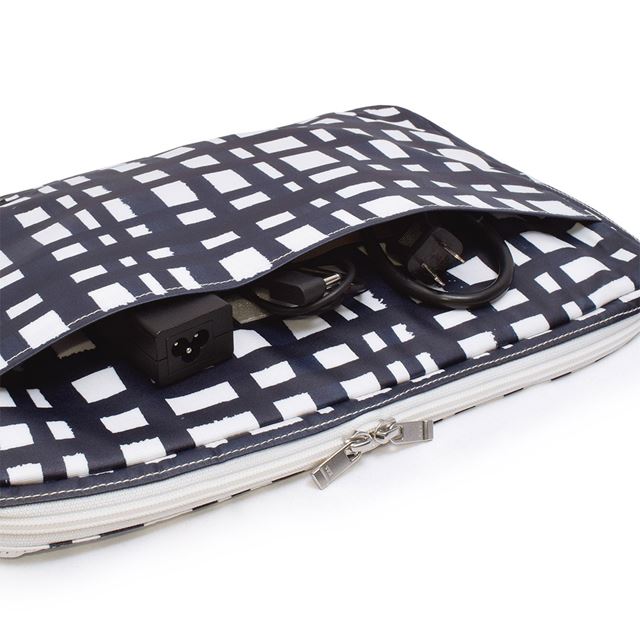 アウトレット パソコンケース Mサイズ (13.3インチ) インディゴチェック