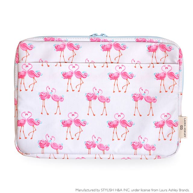 アウトレット LAURA ASHLEY パソコンケース 13.3インチ Pretty Flamingo